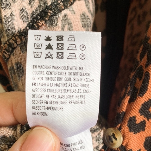 American Eagle Outfitters Leopard Animal Print Cropped Jumpsuit XS - Picture 14 of 15